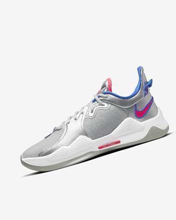 Nike PG 5 Metal Plateados Azul Rey Rojos | MX 5506